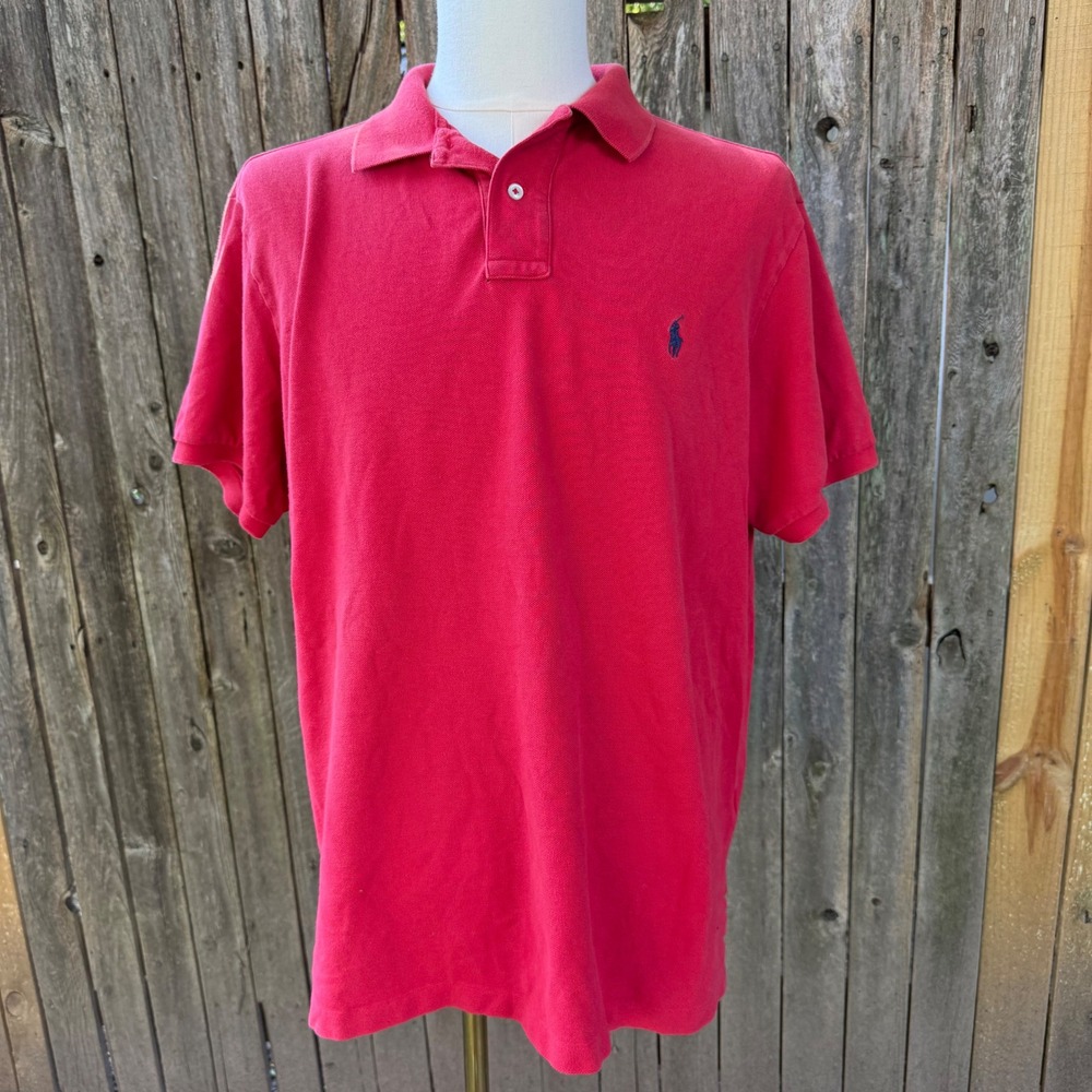 Polo Ralph Lauren Mens XXL‎ Custom Fit Red Short Sleeve Polo Shirt